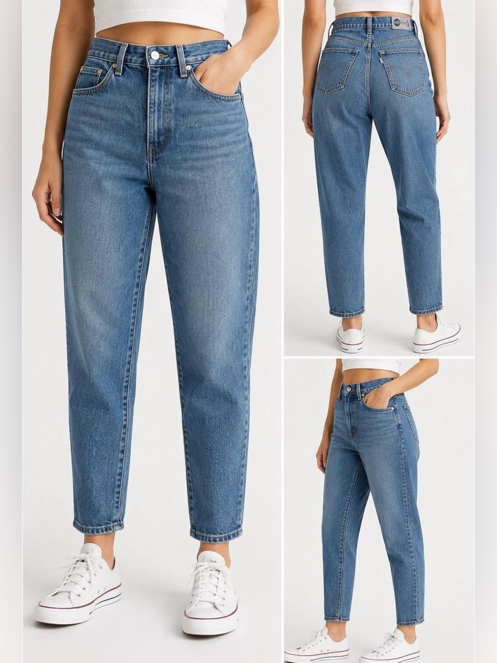 Levi’s Silvertab High Rise Mom Jeans Tapered Leg Womens Size 27
